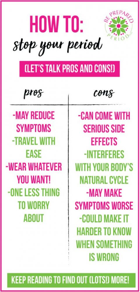 How To Stop Your Period Let s Talk Pros And Cons 